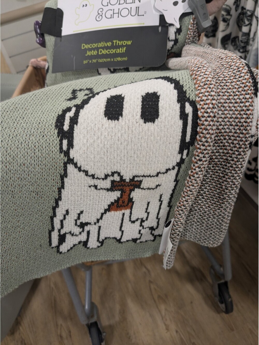 2026 New Goblin & Ghoul Halloween Ghost Reading Blanket 50x70 NWT